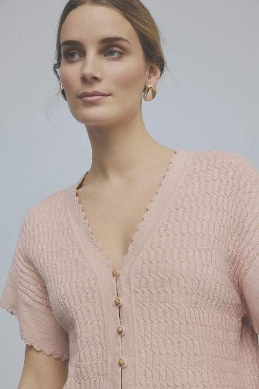 Gustav Carly Knit Cardigan, Peach