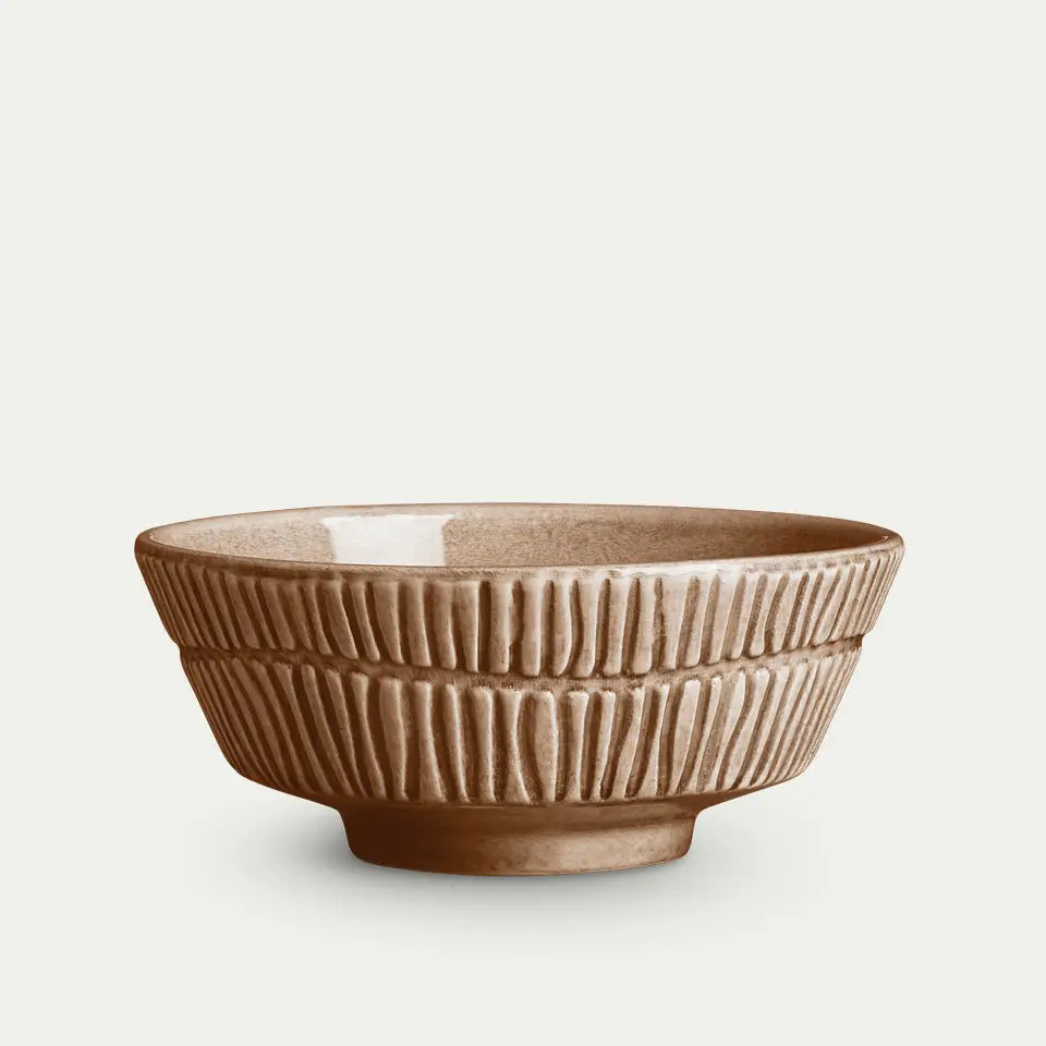 MATEUS Stripes Bowl 15cm/50cl Cinnamon