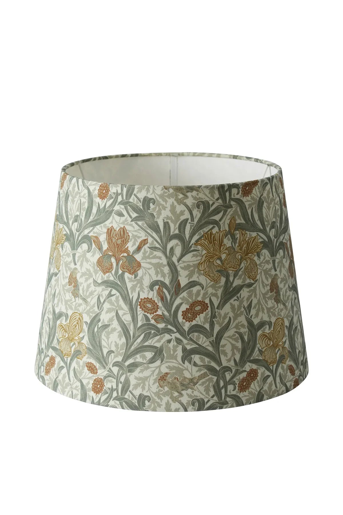Lampeskjerm Qvist Classic Round, William Morris Iris, beige, 38 cm