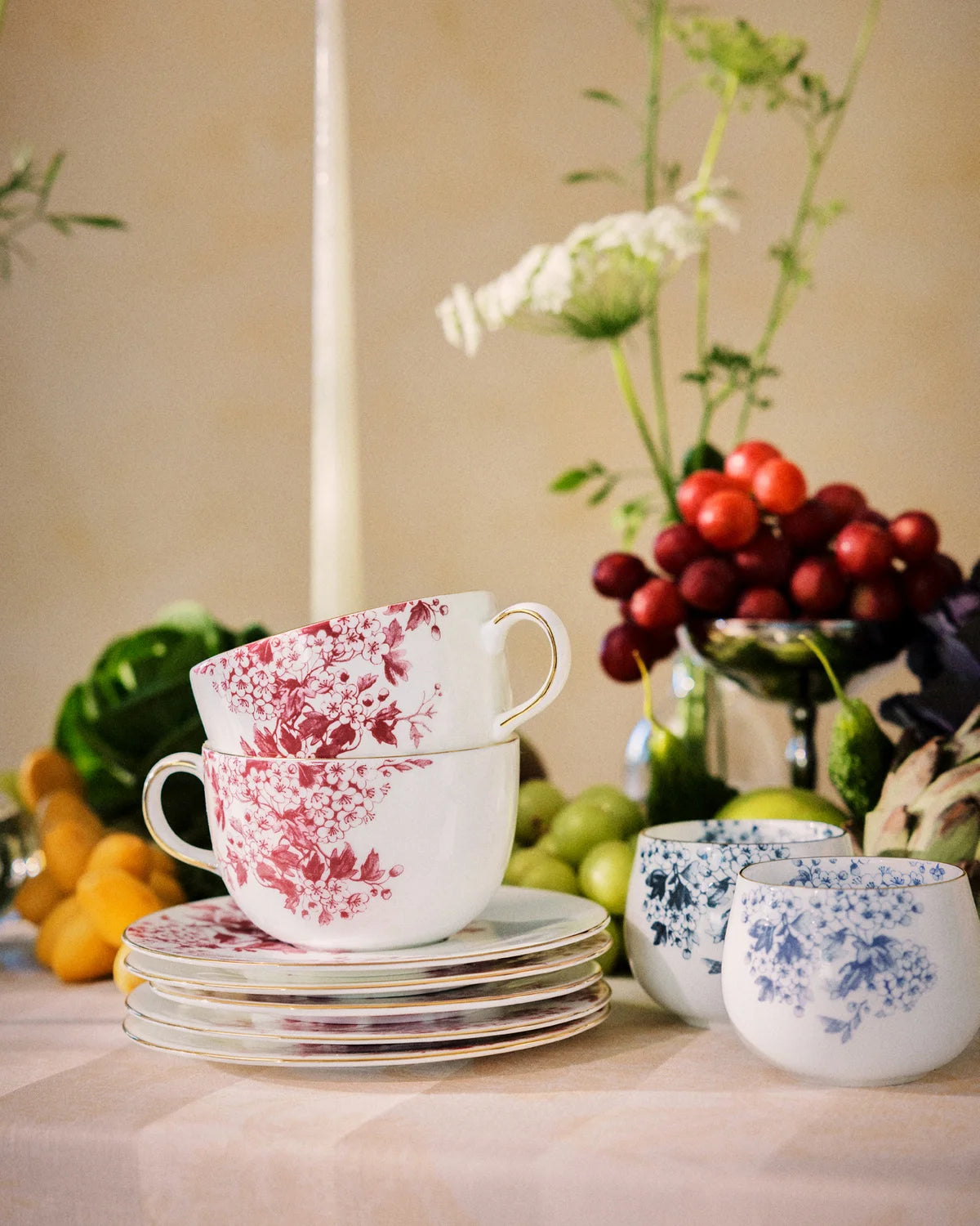 byTimo Tea Cup and Sauser, Burgundy