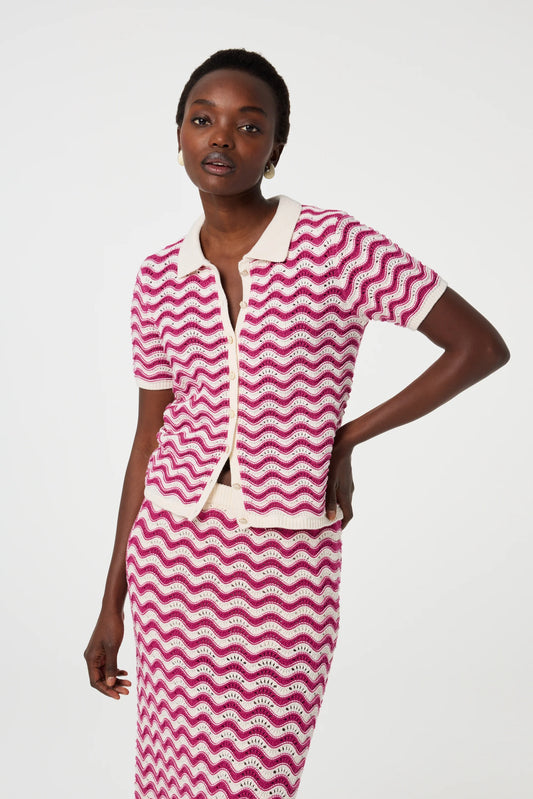FABIENNE CHAPOT Caro crochet Cardigan, Rosa