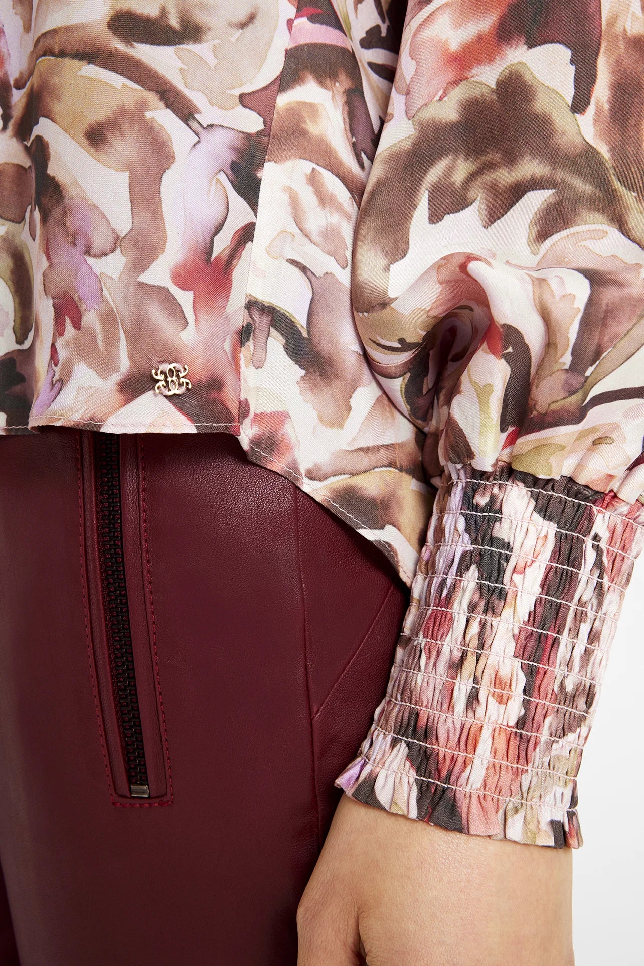 GUSTAV Cana Bluse, Mocha w. Henna Print