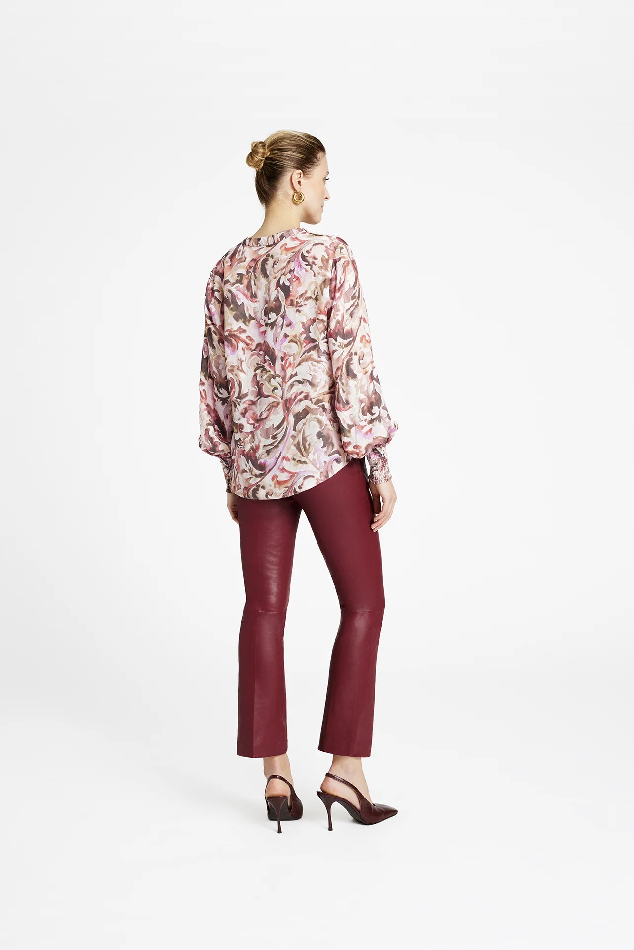 GUSTAV Cana Bluse, Mocha w. Henna Print