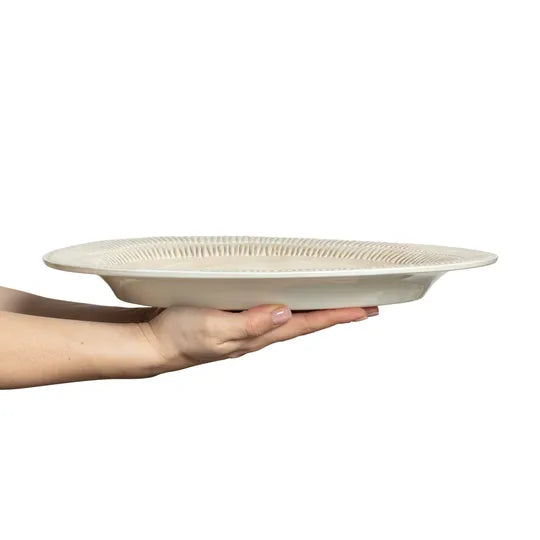 MATEUS Stripes Platter 35x30cm Sand