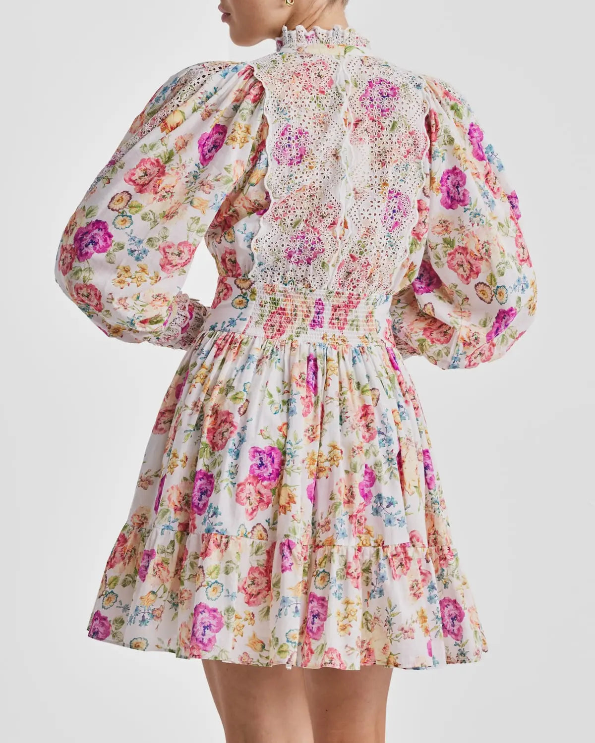 BY TIMO Cotton slub, mini dress, flora