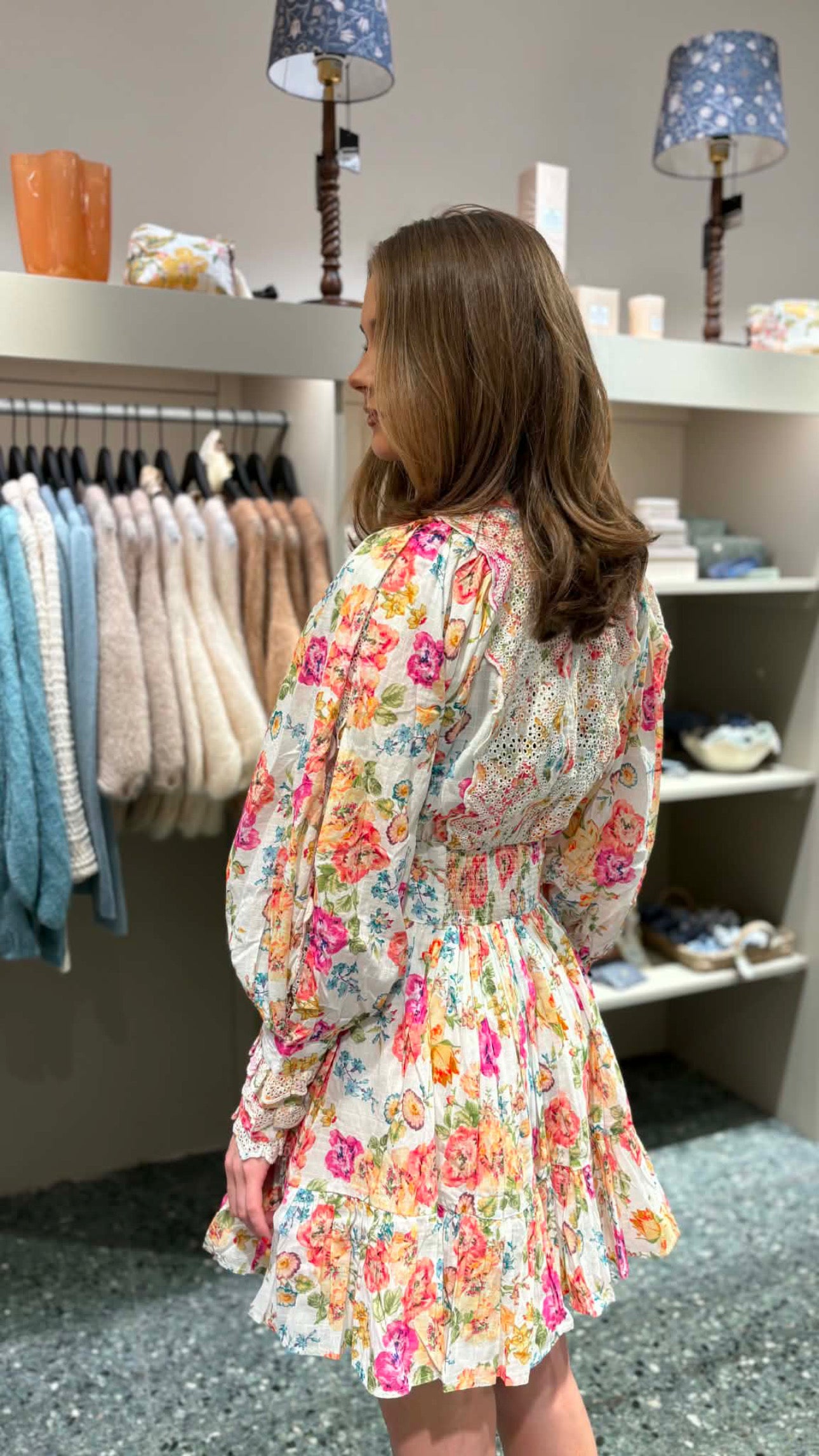 BY TIMO Cotton slub, mini dress, flora