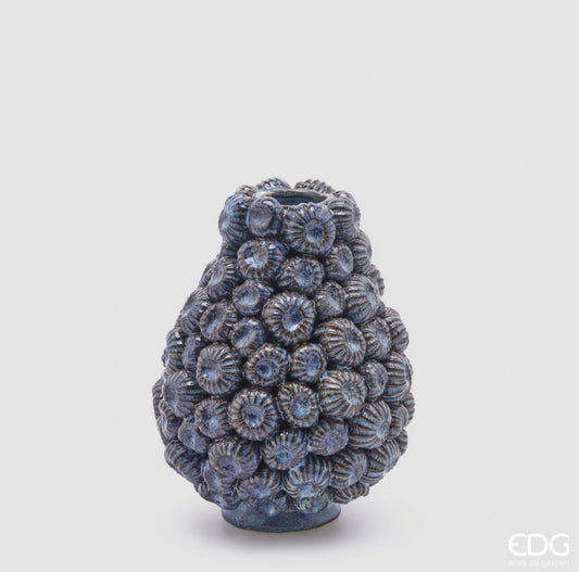 EDG vase Ricciomare H25 D19, blå