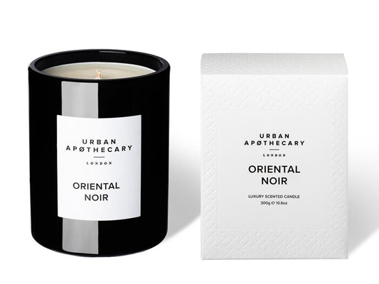 Luxury black glass candel, Oriental Noir, 300gr
