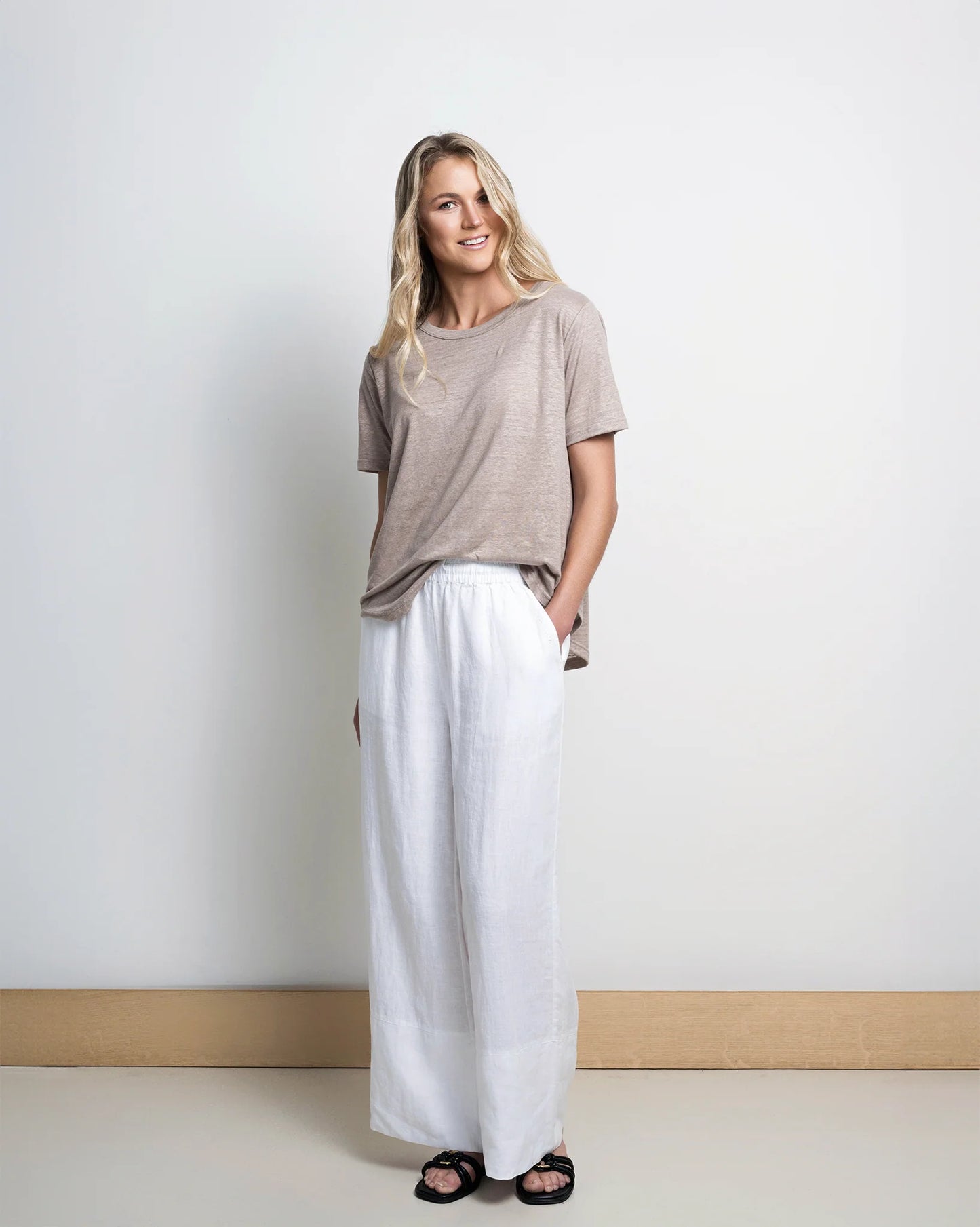 CLOSE TO MY HEART Lou wide pants, White