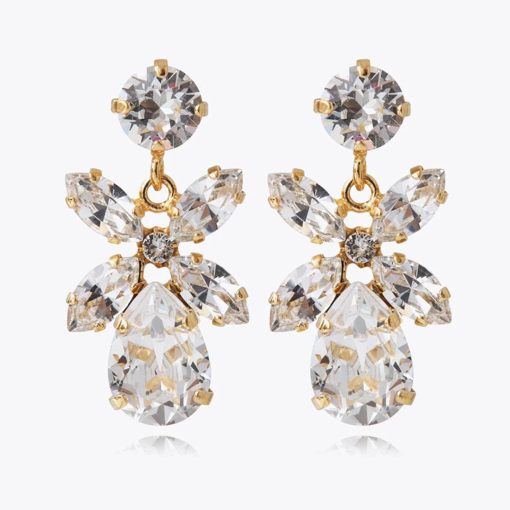 CAROLINE SVEDBOM Mini Dione earrings gold, Crystal