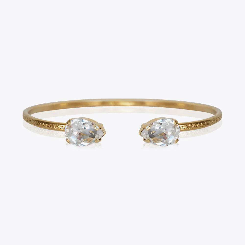 CAROLINE SVEDBOM Petite drop bracelet gold, Crystal