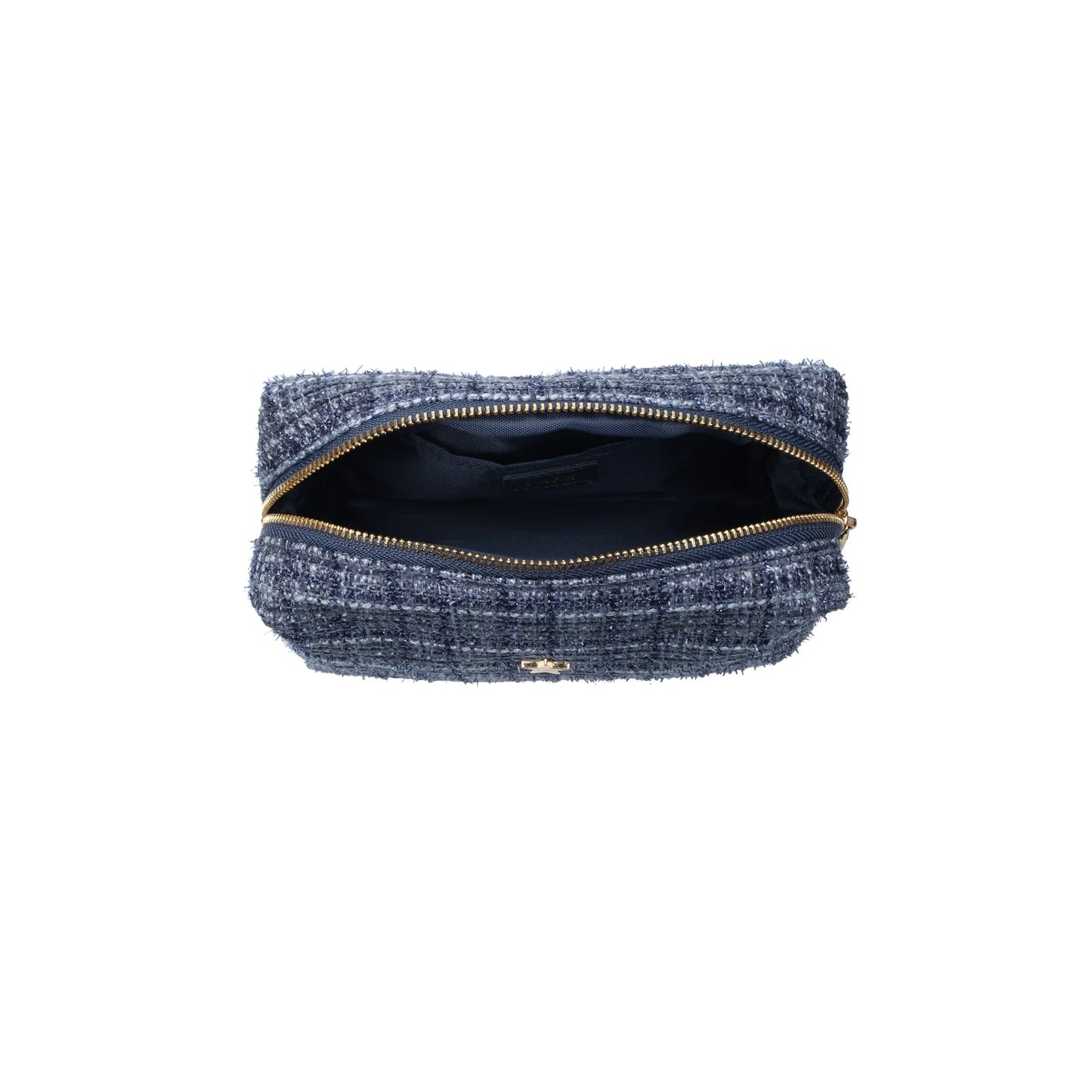 DARK Tweed Make-up Pouch Small, Grisalle Blue