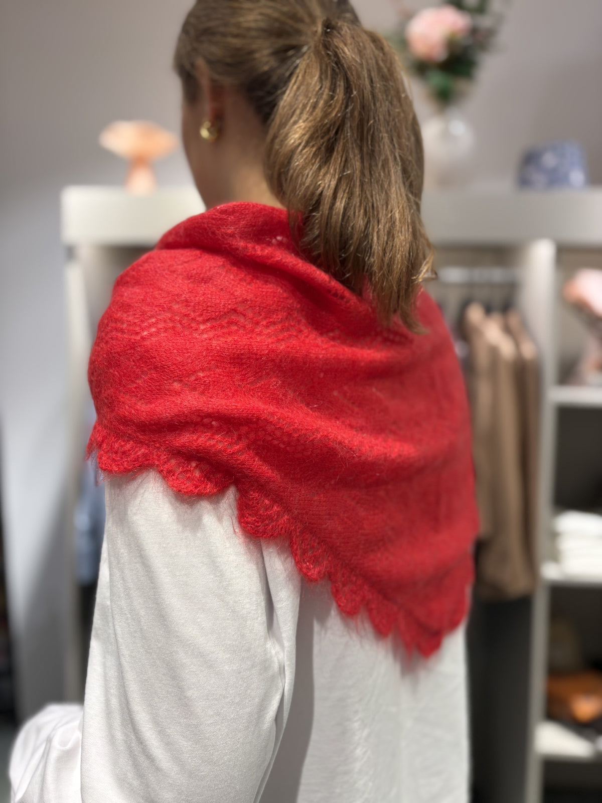 Opany Triangle Scarf, Rød