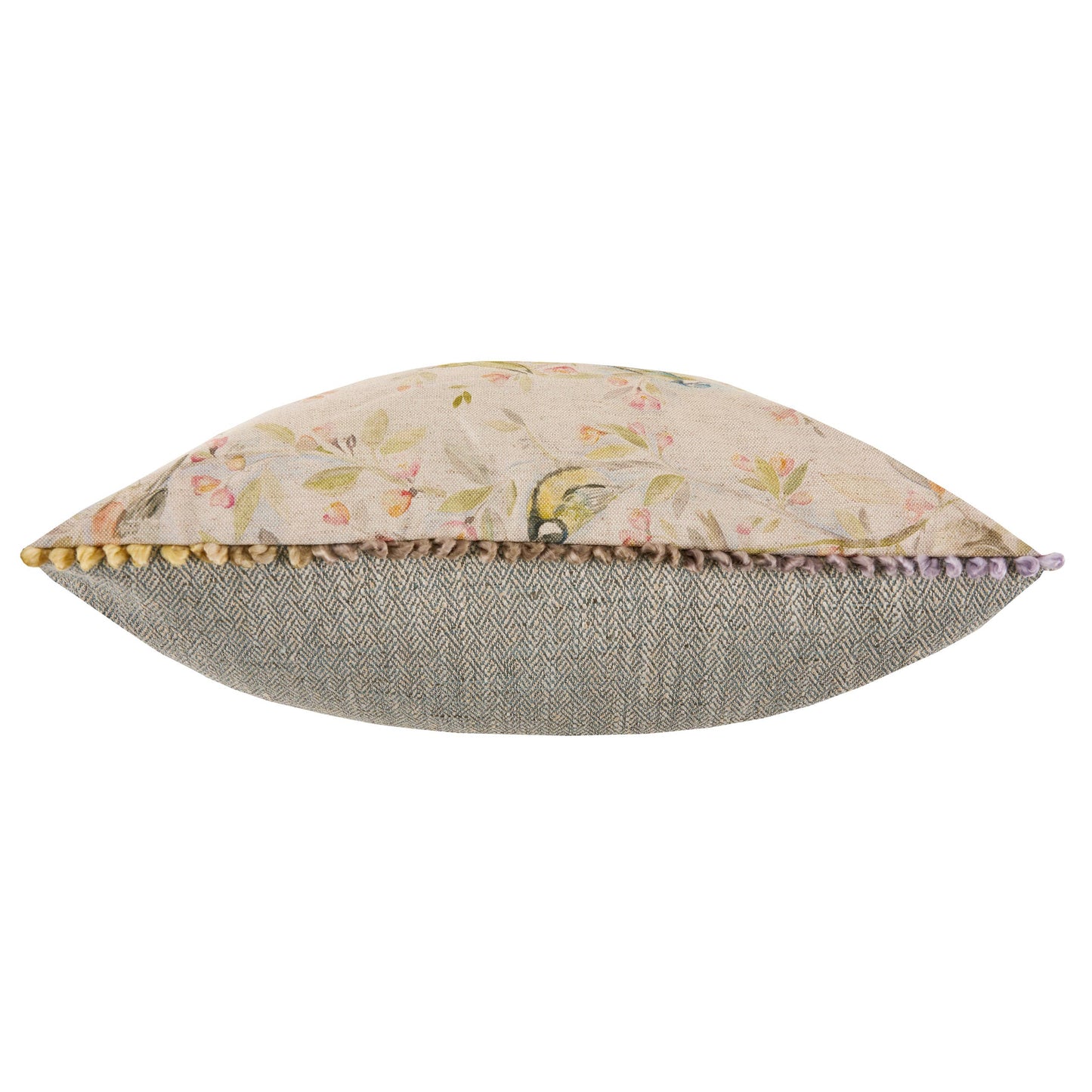 Tweet Printed Cushion Natural: Natural / Feather Filled / 50 x 50cm
