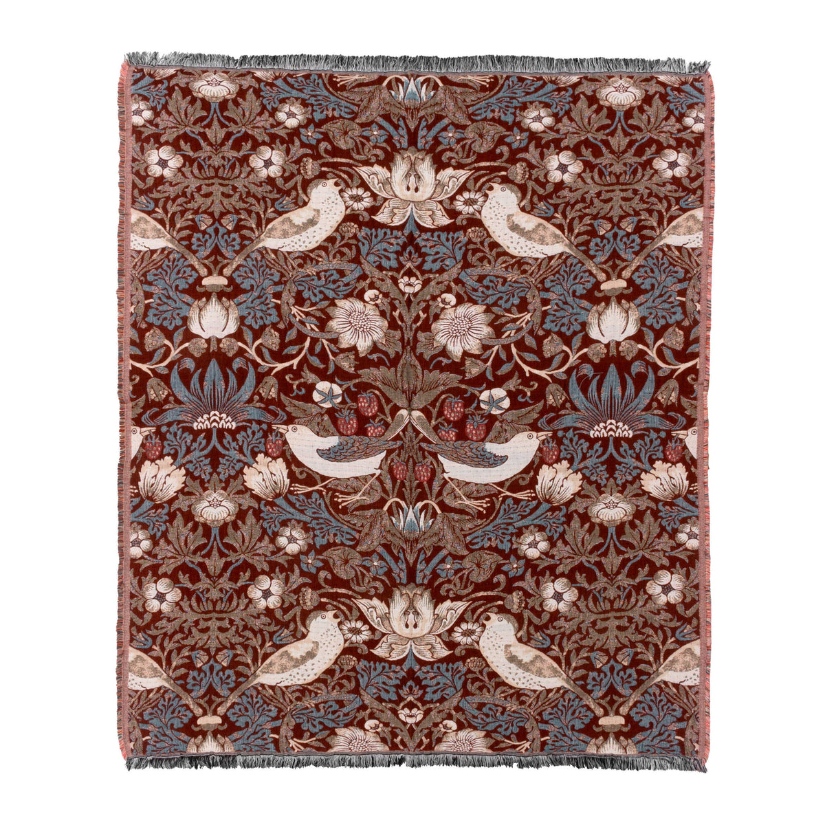 Strawberry Thief Jacquard Throw Berry: Berry / 130 x 170cm