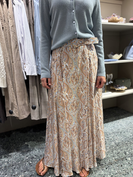 BY TIMO Striped Organza Maxi Skirt, Delicate Paisley