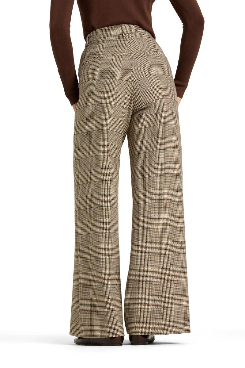 Cambio Alexis Wool Pants Glencheck Turtue/Brown