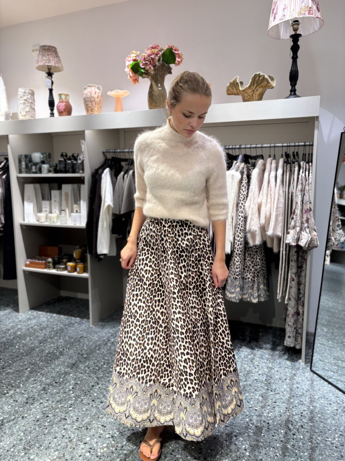 BY TIMO Taffeta Maxi Skirt, Wild Paisley